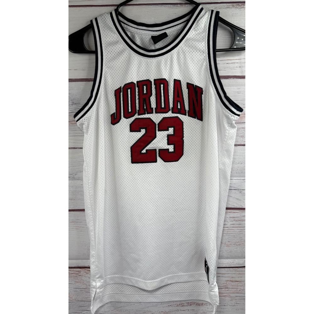 Jordan Michael Jordan 23‎ Basketball Jersey Youth Large White Mesh Jumpman Logo